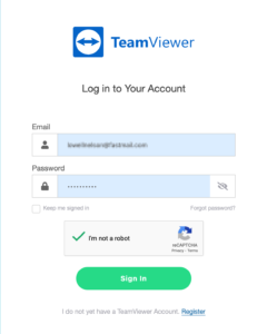 TeamViewer Access page