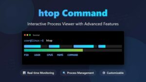 htop command - interactive and user-friendly