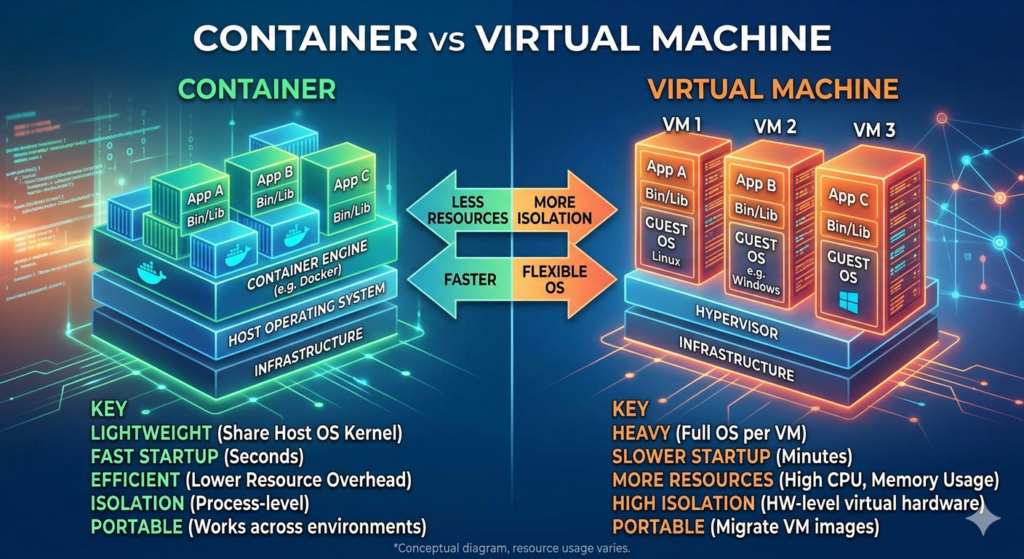 Container vs Virtual 