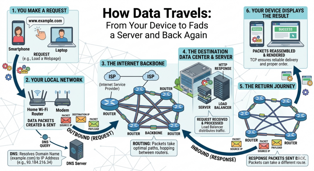 data travels