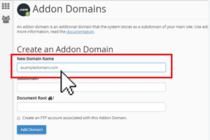 What is an addon domain